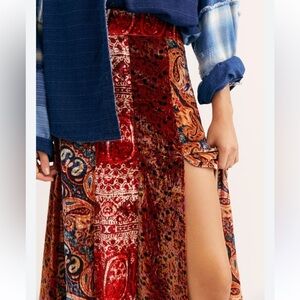 Nwt free people velvet atlas maxi skirt